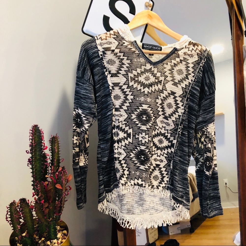 Aztec print sweater
